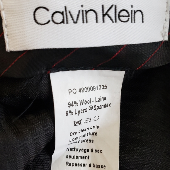 Calvin Klein Navy Blue Wool Slim Fit Two Piece Suit - Picture 7 of 9